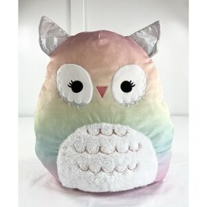 Squishmallow 16" Britta Rainbow Owl Costco Exclusive Kellytoy Plush Stuffed Toy